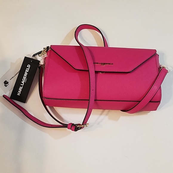 Karl Lagerfeld Bags Karl Lagerfeld Paris Pink Crossbody Bag Poshmark
